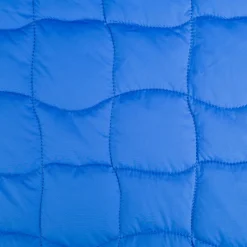 Steppstoff Jackenstoff Graphic Square blau neongrün 1,40m Breite