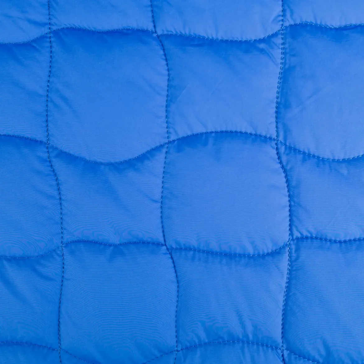 Steppstoff Jackenstoff Graphic Square blau neongrün 1,40m Breite