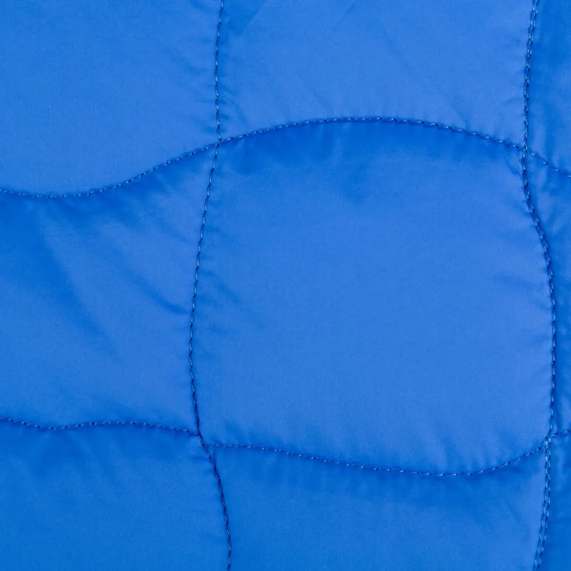 Steppstoff Jackenstoff Graphic Square blau neongrün 1,40m Breite