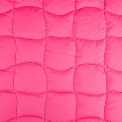 Steppstoff Jackenstoff Graphic Square pink neongrün 1,40m Breite