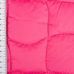 Steppstoff Jackenstoff Graphic Square pink neongrün 1,40m Breite