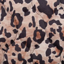 Steppstoff Jackenstoff Velvet Digital Animal Skin Leo braun 1,35m Breite