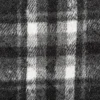 Steppstoff Jacquard Fleece Karos dunkelgrau schwarz145 cm breit