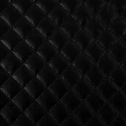 Steppstoff Metallic Schwarz Rautensteppung 140cm Breite