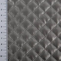 Steppstoff Metallic Silber Rautensteppung 140cm Breite