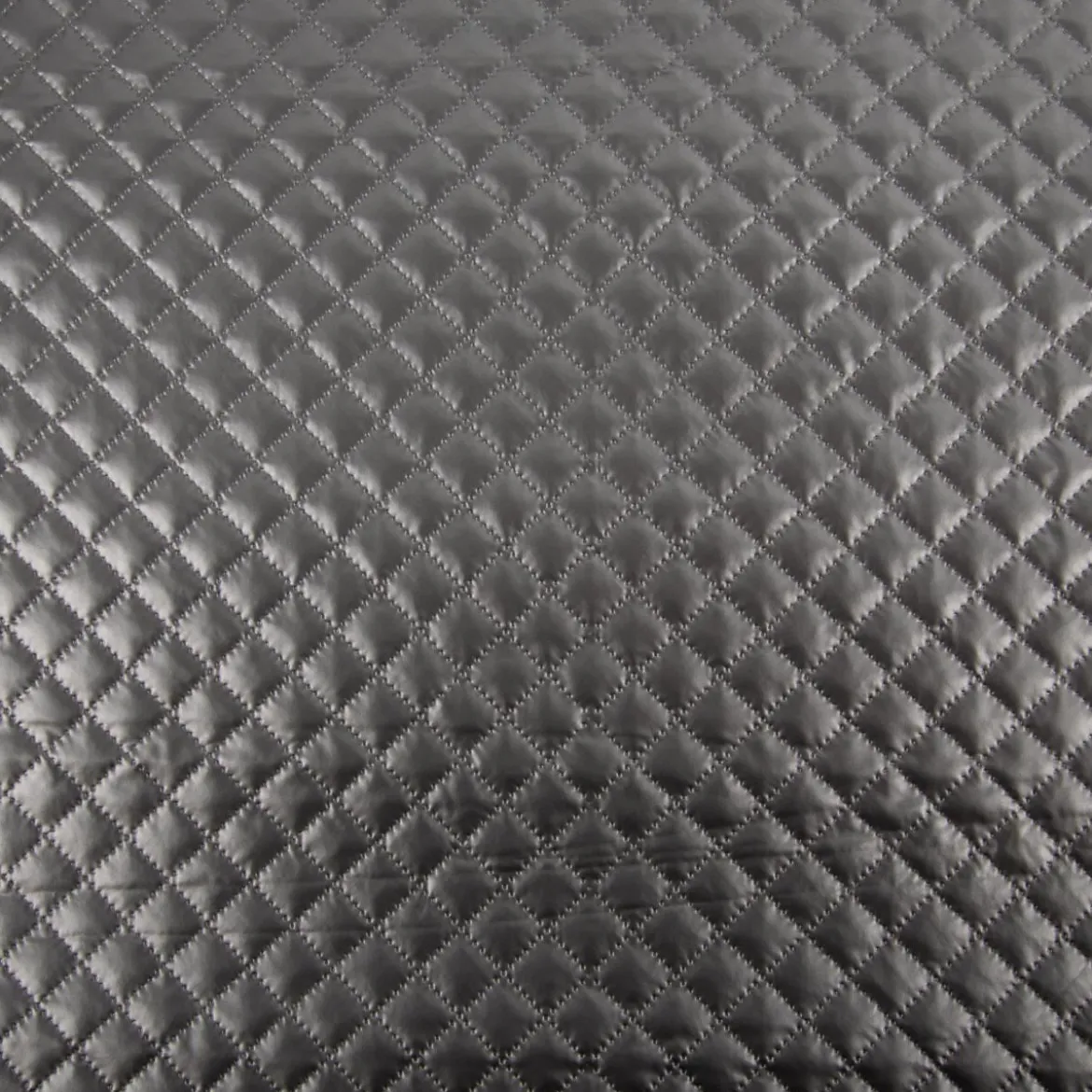 Steppstoff Metallic Silber Rautensteppung 140cm Breite