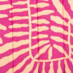 Steppstoff Musselin Stoff Wattierung Doubleface Abstrakt Floral fuchsia 1,30m Breite