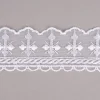 Stickereiborte Stickerei auf Tüllband Kreuz 55mm breit weiß