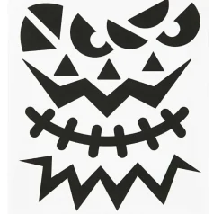 Sticker mit gruseligen Halloweengesichtern zum Aufkleben