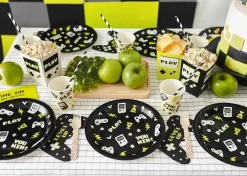Sticker Set Gamer 36 Stück 18 Designs schwarz creme grün weiß versch. Größen