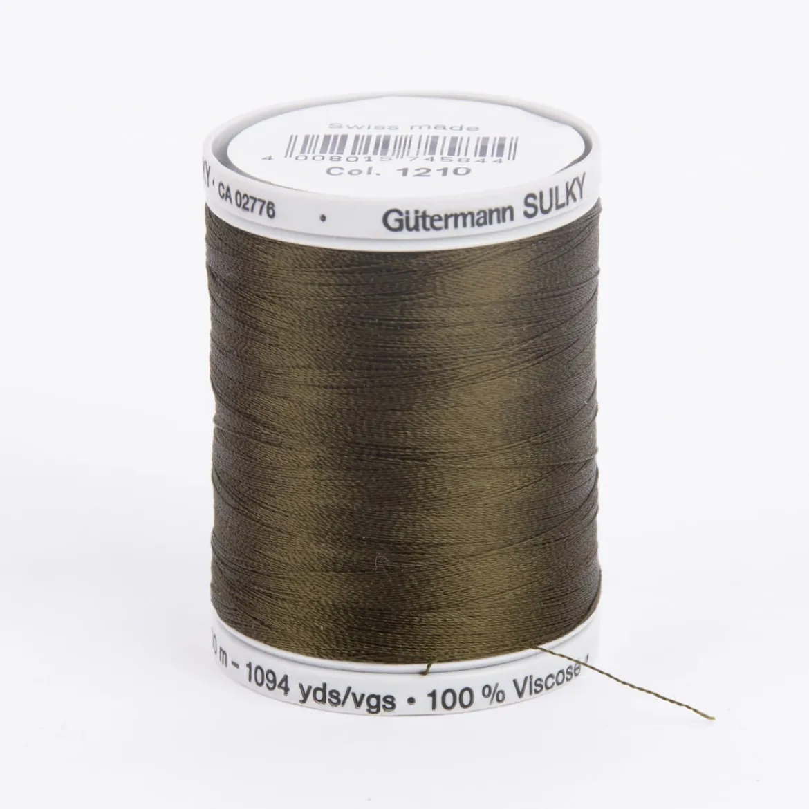 Stickgarn Farbnr. 1210 Gütermann 1000 Meter/Spule Viscose Sulky Rayon 40