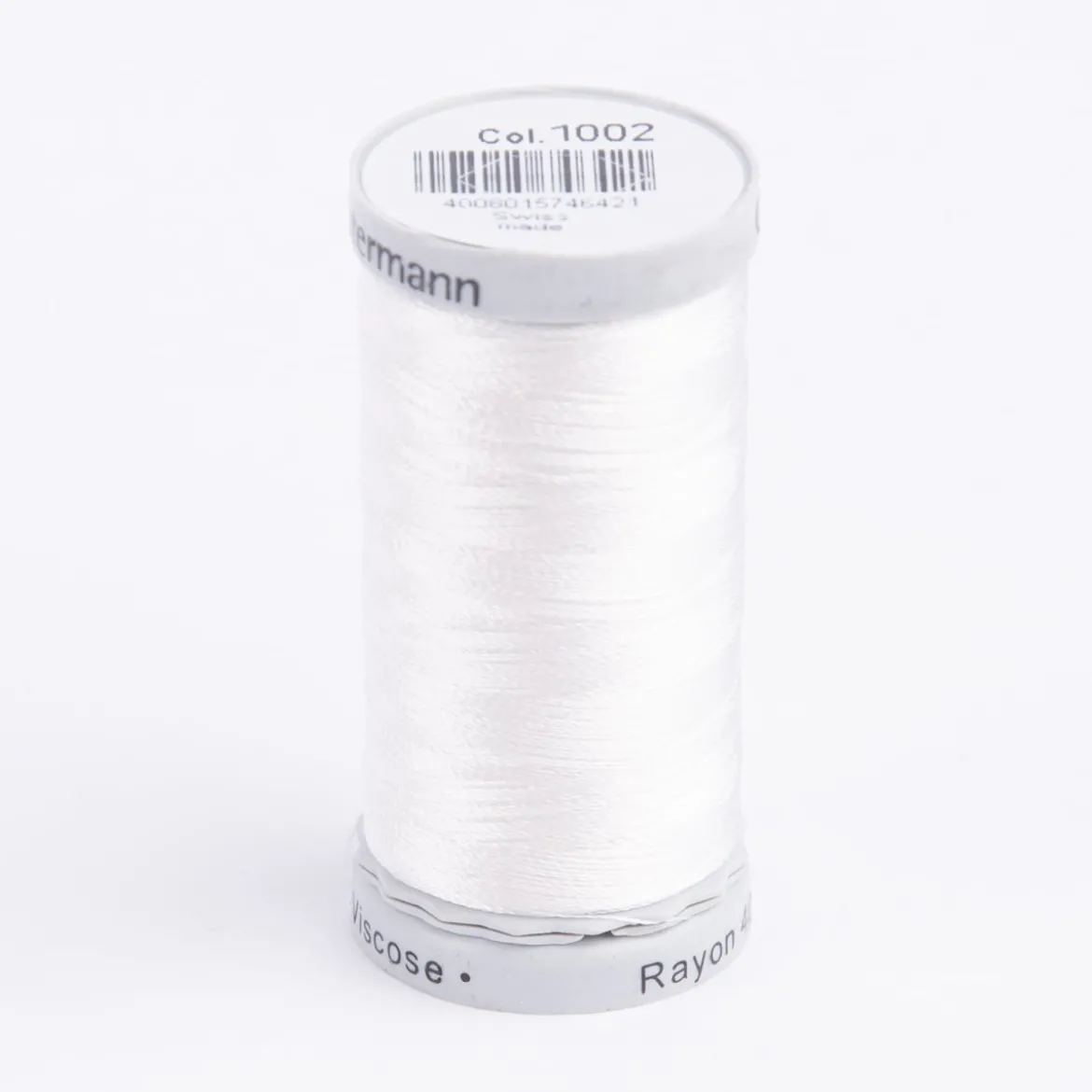 Stickgarn Farbnr. 1002 Gütermann 500 Meter/Spule Viscose Sulky Rayon 40