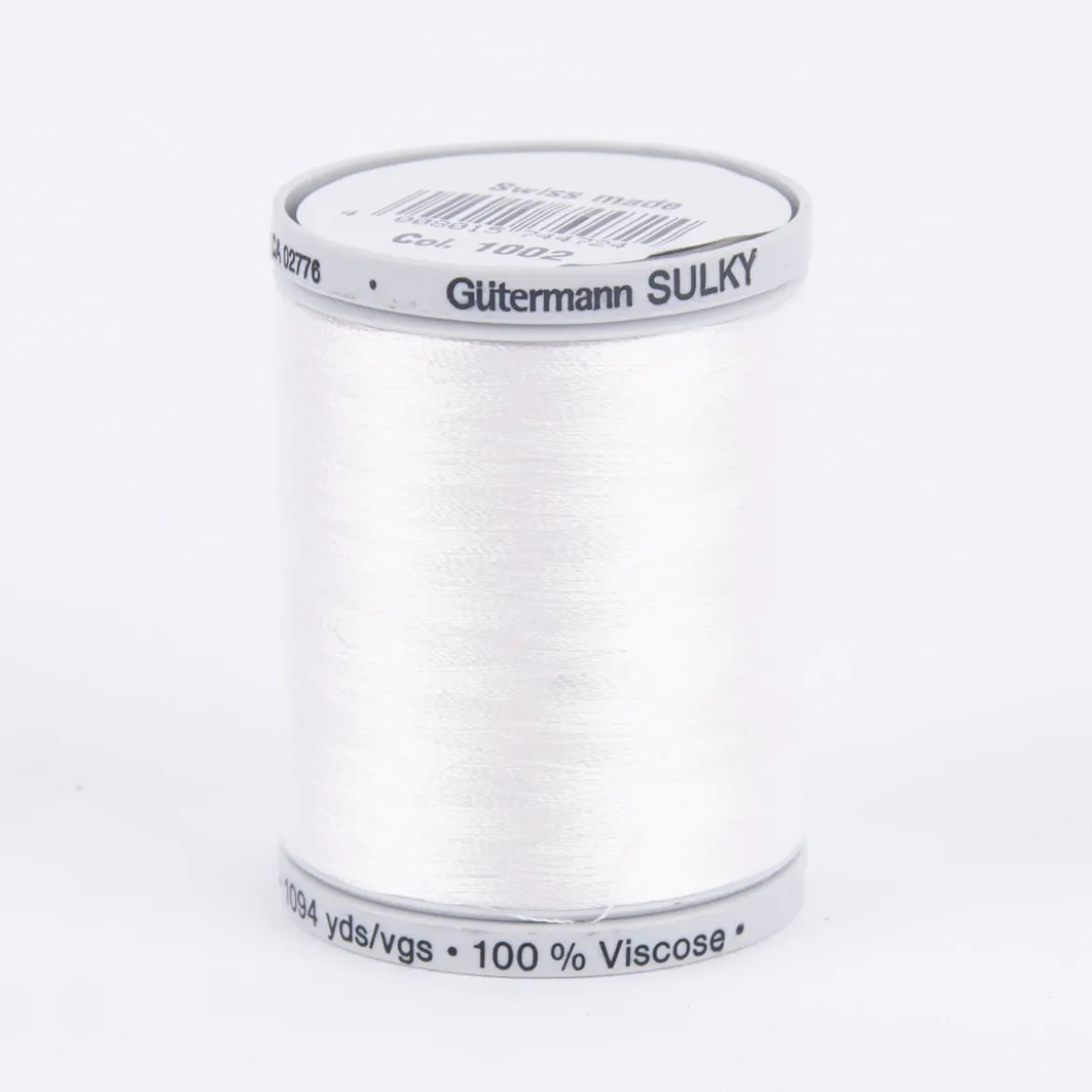 Stickgarn Farbnr. 1002 Gütermann 1000 Meter/Spule Viscose Sulky Rayon 40