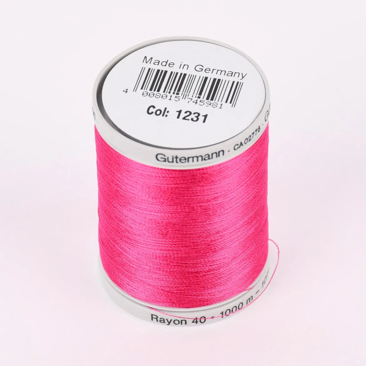 Stickgarn Farbnr. 1231 Gütermann 1000 Meter/Spule Viscose Sulky Rayon 40