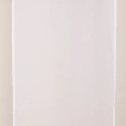 Stickpaneel Flächenvorhang Meterware mit Wellenrand-Stickerei weiß 60cm breit