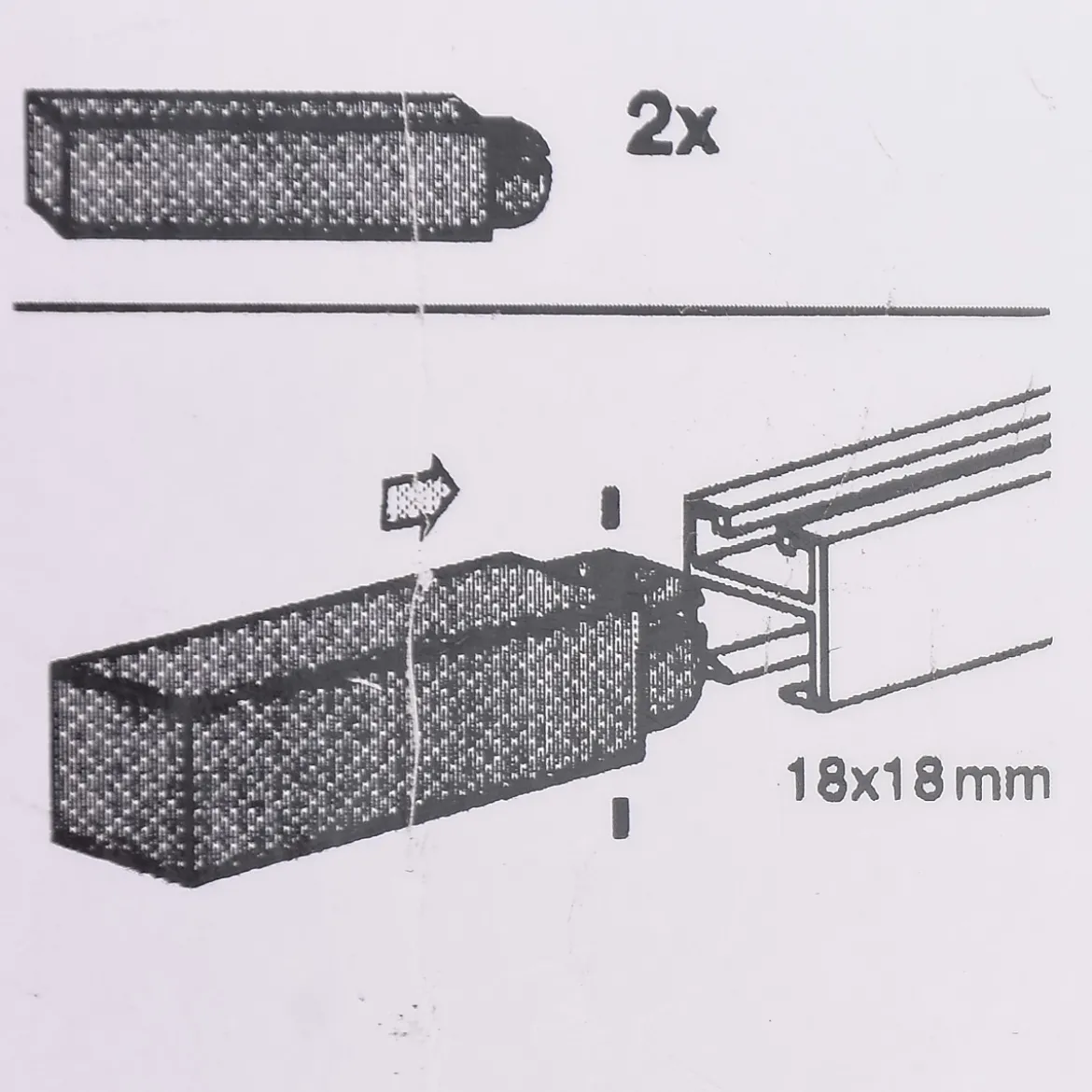 2 Stk Endstück end für eckige Profilstange 18x18mm Edelstahloptik