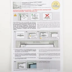 4 Stk Klebeplatten transparent für Plissees Cosiflor