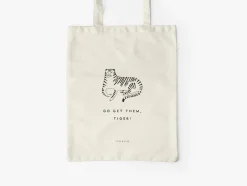 Stoffbeutel Go Get Them, Tiger natur schwarz 42x38cm