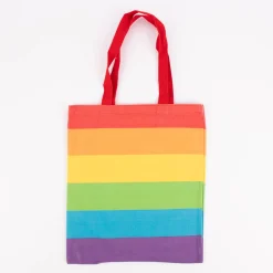 Stoffbeutel Pride Regenbogenfarben aus Baumwollcanvas 35x40cm