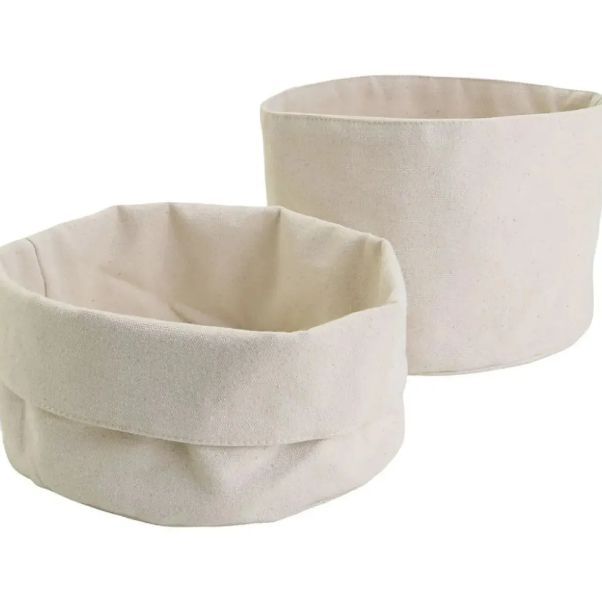 Stoff Korb aus Baumwolle rund blanko natur 20x14,5cm von Creativ Company