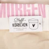 Stoff-Körbchen "Guten Morgen" aus Baumwolle natur rosa gelb 16x20cm von Grafik Werkstatt