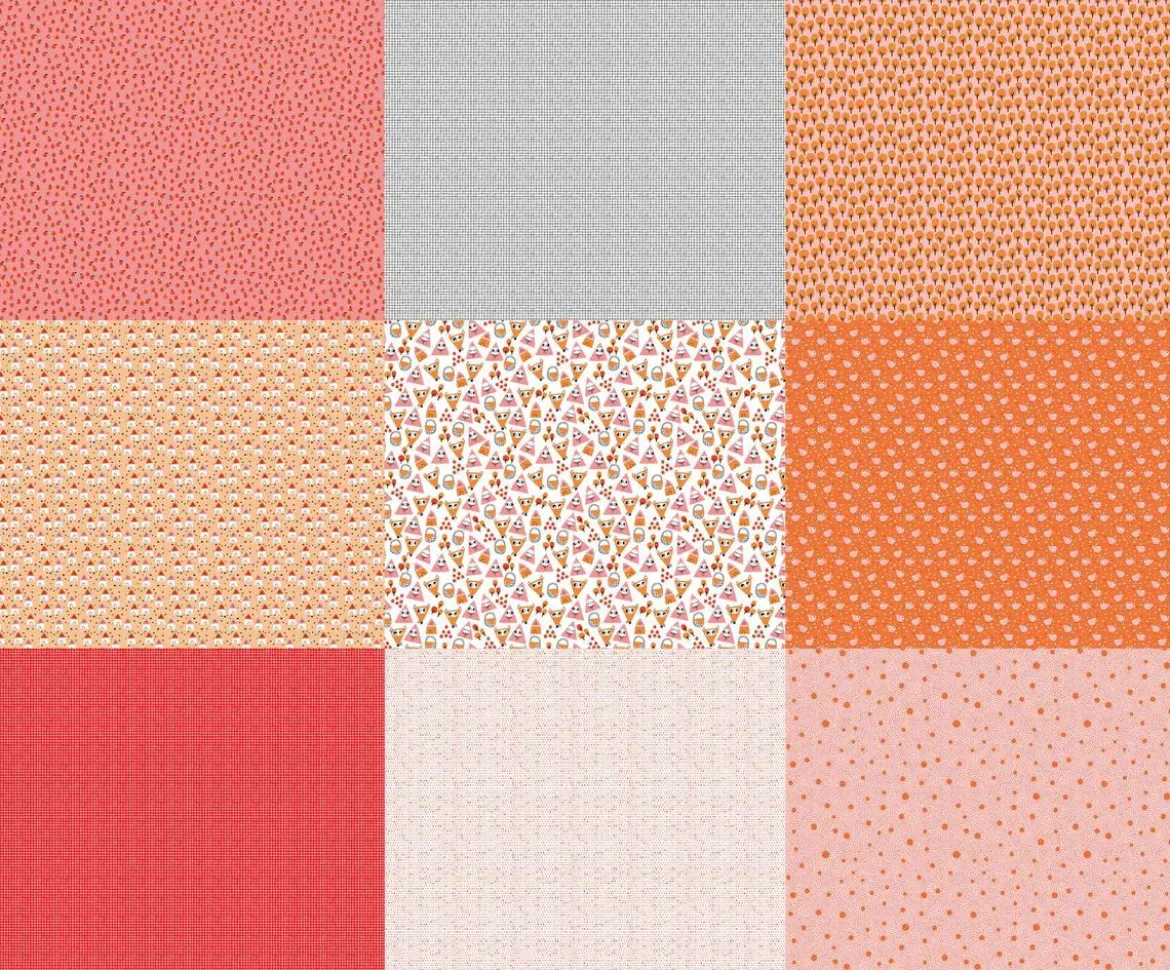 Stoffpaket All in One Pinkhood 9 Fat Quarters 45x55cm Baumwollstoff rosa