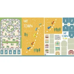Stoffpanel My Town Spielmatte Stadt Autos Nähpanel bunt zum Selbernähen