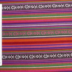 Stoff Polyester Streifen MEXICO rot pink grün blau 1,5m Breite