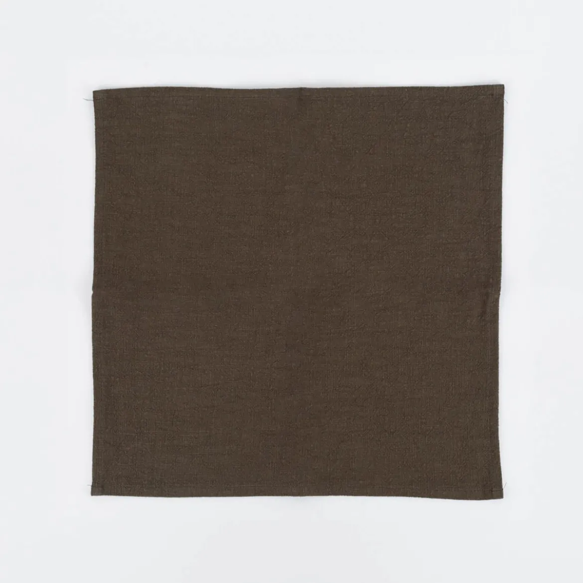 Stoffservietten 4er Set Leinen mit Baumwollanteil khaki 40x40cm von SCHÖNER LEBEN.