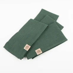 Stoffservietten Leinen Erik 4er Set 44x44cm grün hochwertig & nachhaltig