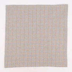 Stoffservietten Tyra Karo aus 100% Baumwolle 4 Stück 40x40cm grau goldfarbig