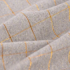 Stoffservietten Tyra Karo aus 100% Baumwolle 4 Stück 40x40cm grau goldfarbig