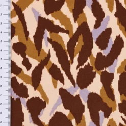 Stretchstoff Viskosestoff Bekleidungsstoff Rosella Grafikdessin ANIMAL SKIN lila beige braun 1,40m Breite