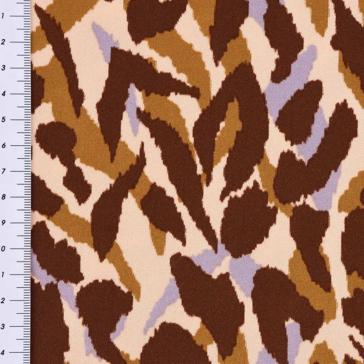 Stretchstoff Viskosestoff Bekleidungsstoff Rosella Grafikdessin ANIMAL SKIN lila beige braun 1,40m Breite