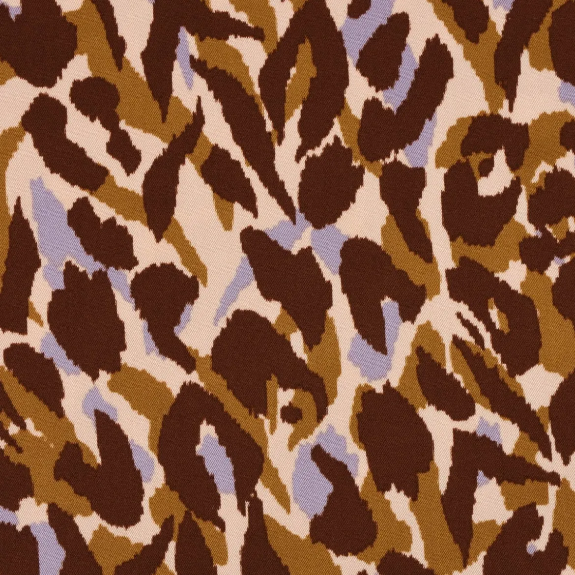 Stretchstoff Viskosestoff Bekleidungsstoff Rosella Grafikdessin ANIMAL SKIN lila beige braun 1,40m Breite