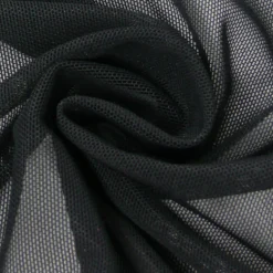 Stretchtüll Elastik-Tüll Tüllstoff Tüll elastisch weich schwarz 1,5m Breite