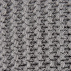 Strickplaid Wolle einfarbig silbergrau 130x170cm