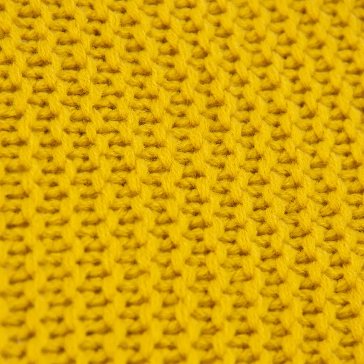 Strickplaid Wolle einfarbig currygelb 130x170cm