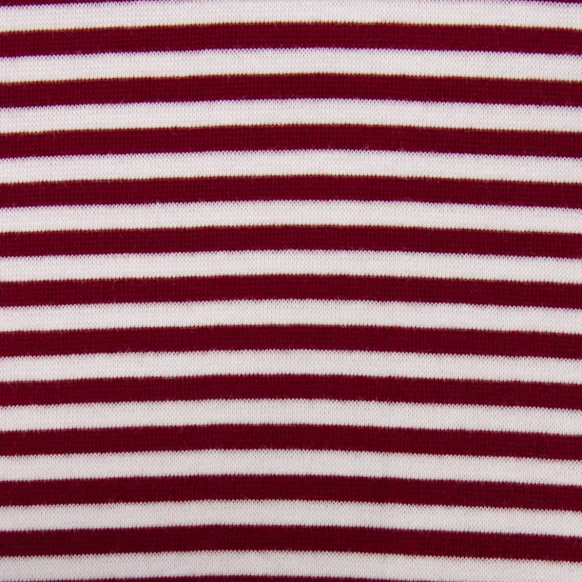 Strickschlauch Bündchenstoff fein Streifen 5mm dunkelrot weiß 35cm Breite