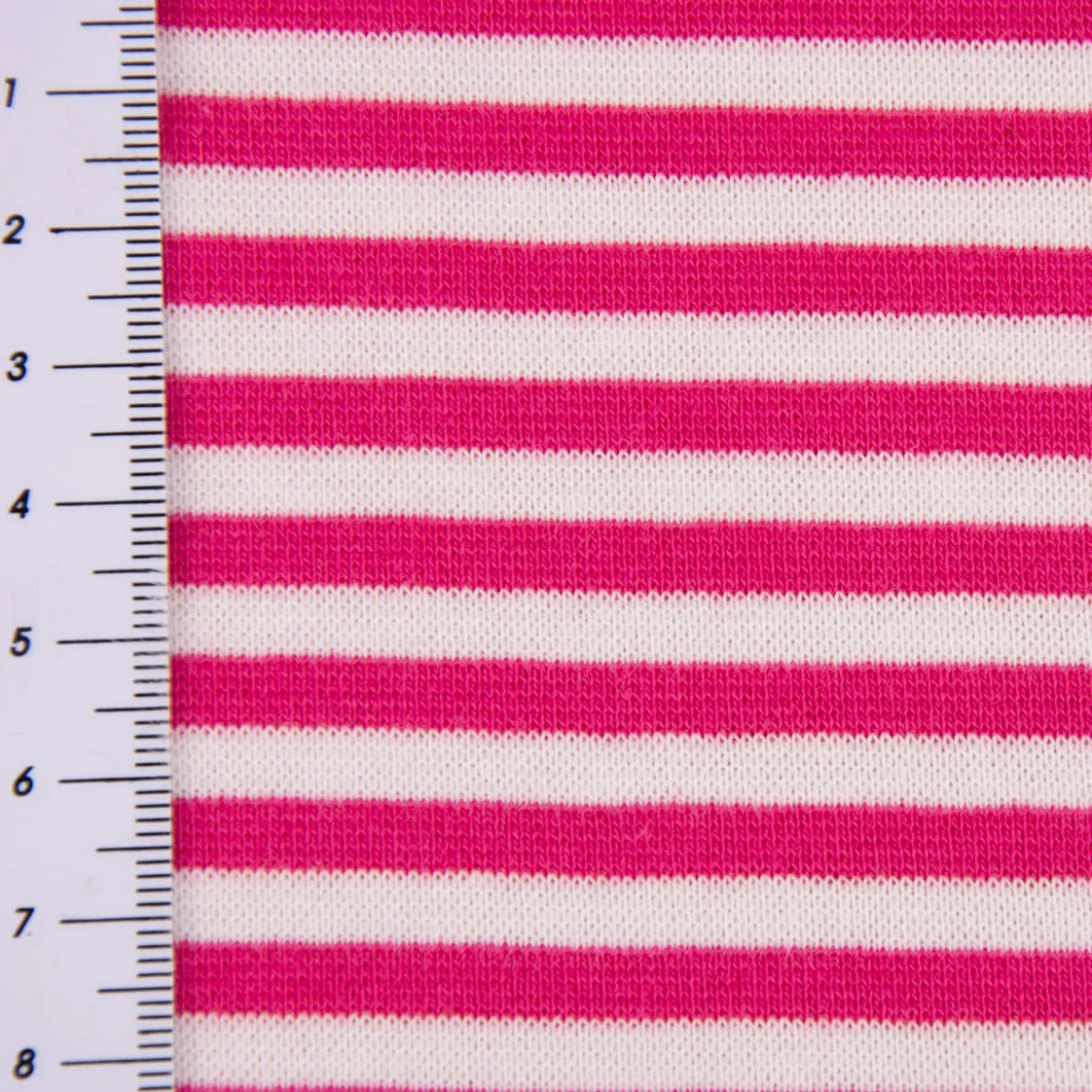 Strickschlauch Bündchenstoff fein Streifen 5mm pink weiß 35cm Breite