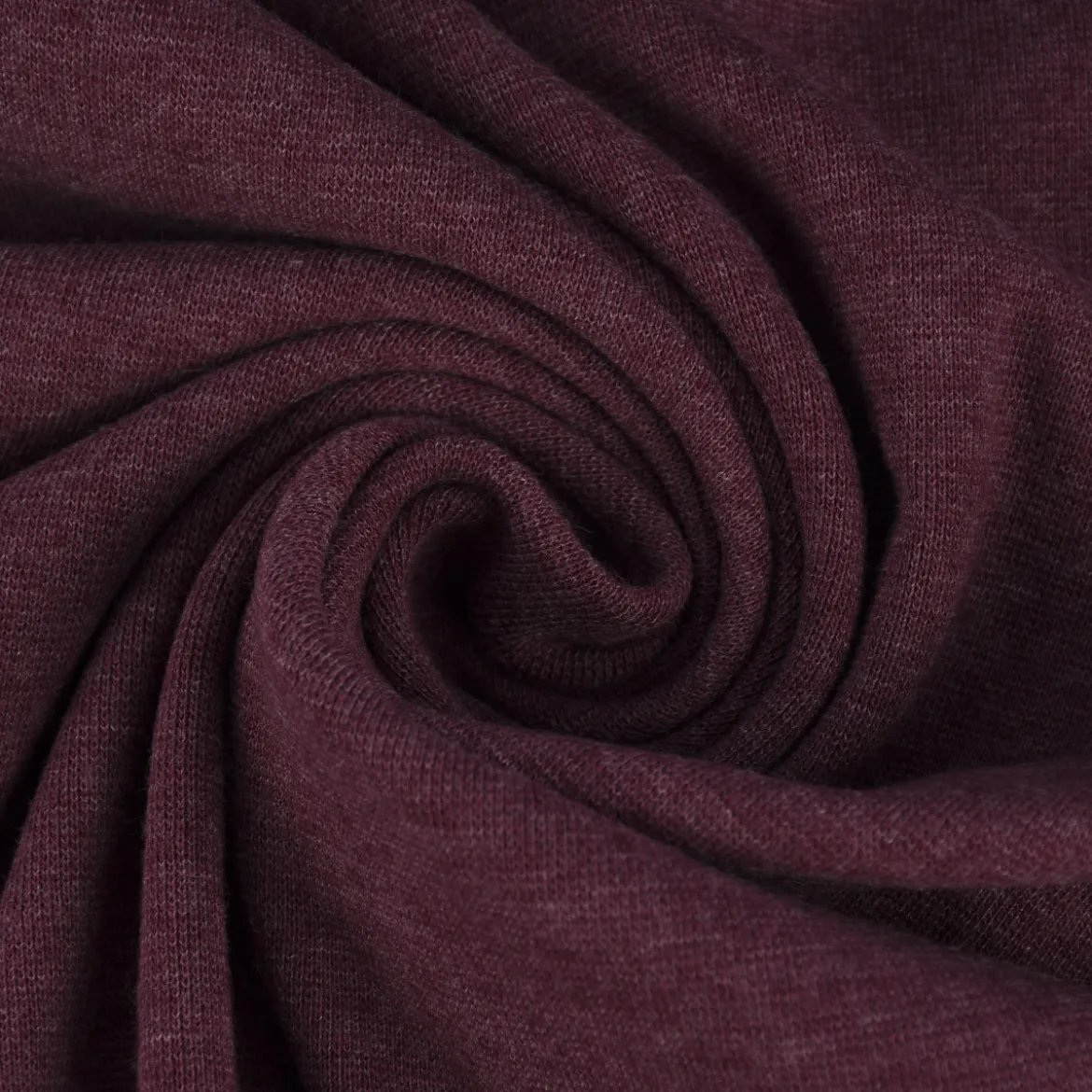 Strickschlauch Bündchenstoff Melange bordeaux beere 33cm Breite