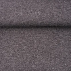 Strickschlauch Bündchenstoff fein grau meliert 37cm Breite