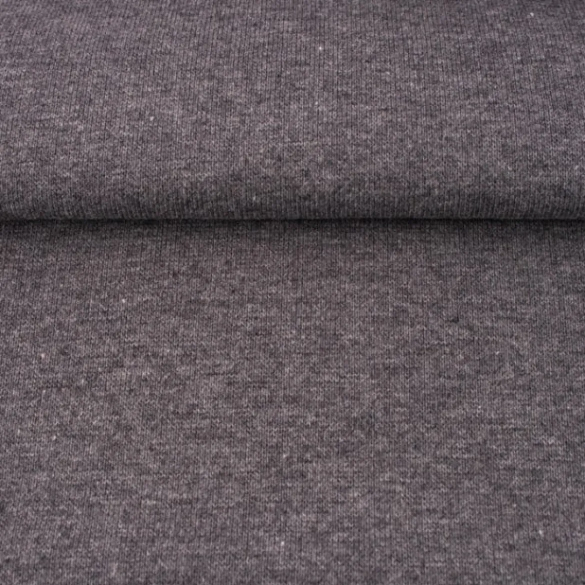Strickschlauch Bündchenstoff fein grau meliert 37cm Breite