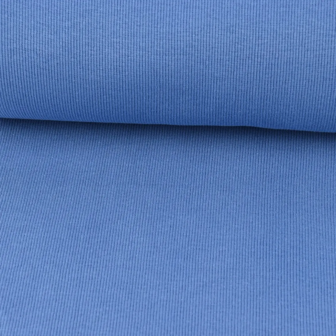 Strickschlauch Bündchenstoff grob mittelblau 27cm Breite