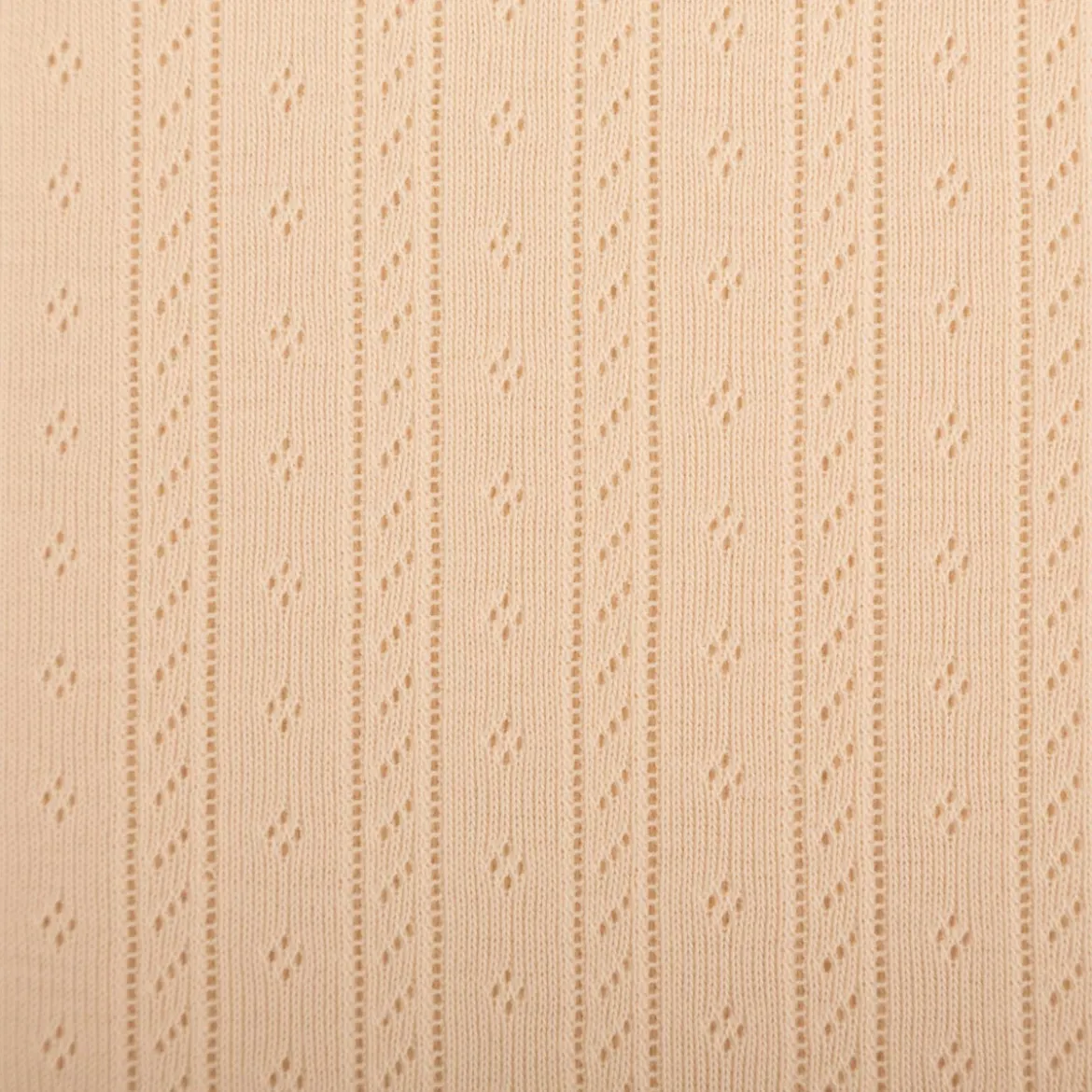 Strickstoff Ajour Pointelle Baumwolle Streifen Lochmuster ivory 145 cm Breite