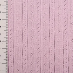Strickstoff Ajour Pointelle Baumwolle Streifen Lochmuster lila 145 cm Breite