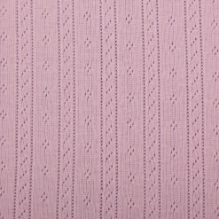 Strickstoff Ajour Pointelle Baumwolle Streifen Lochmuster lila 145 cm Breite
