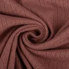 Strickstoff Ajour Pointelle Baumwolle Streifen Lochmuster mauve 145 cm Breite