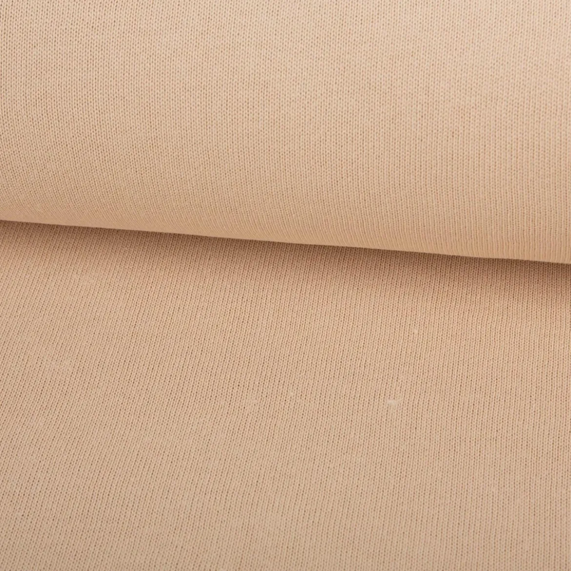 Strickstoff aus 100% Baumwolle in Beige 135cm Breite