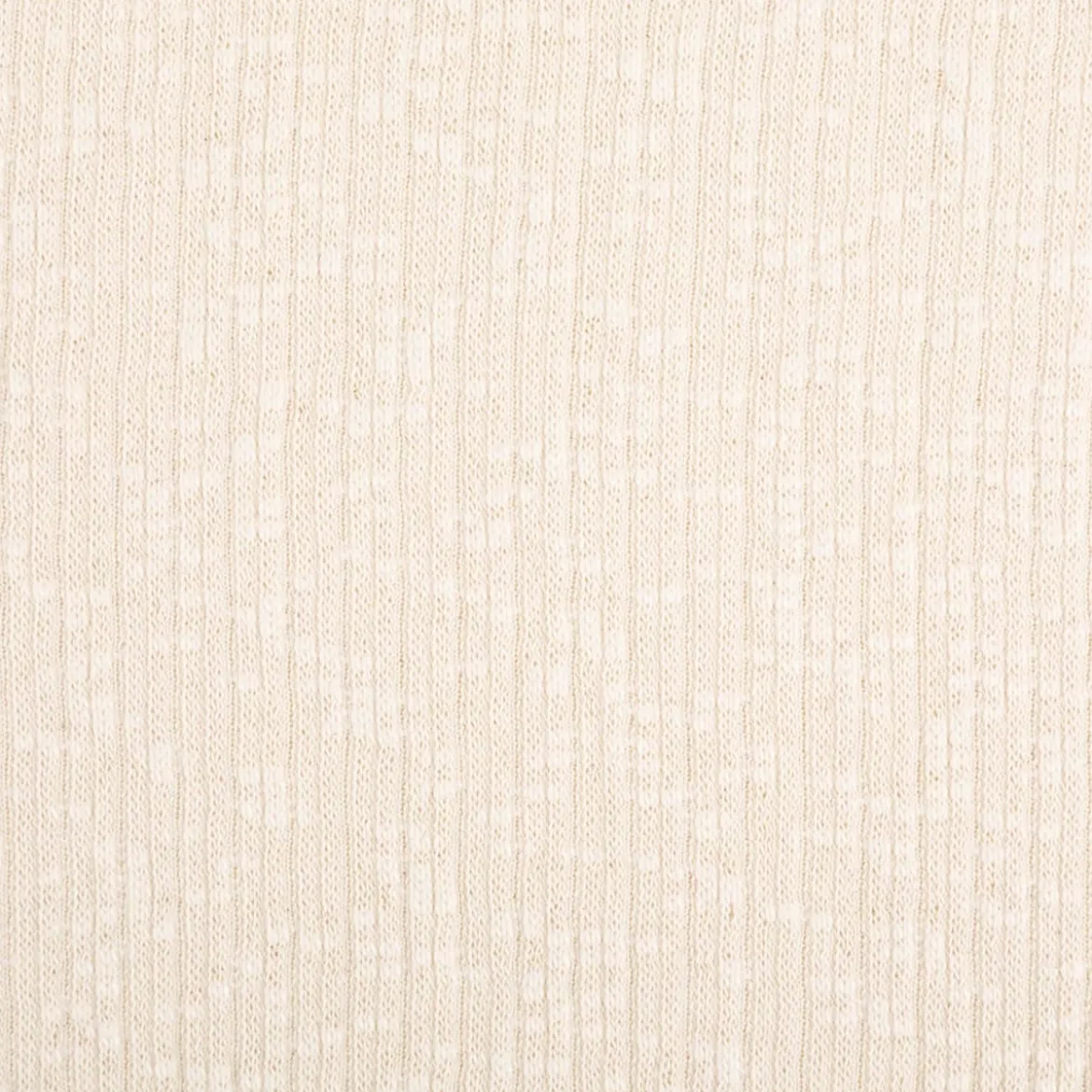 Strickstoff Baumwolle Cotton Knitted Cable natur 1,55m Breite